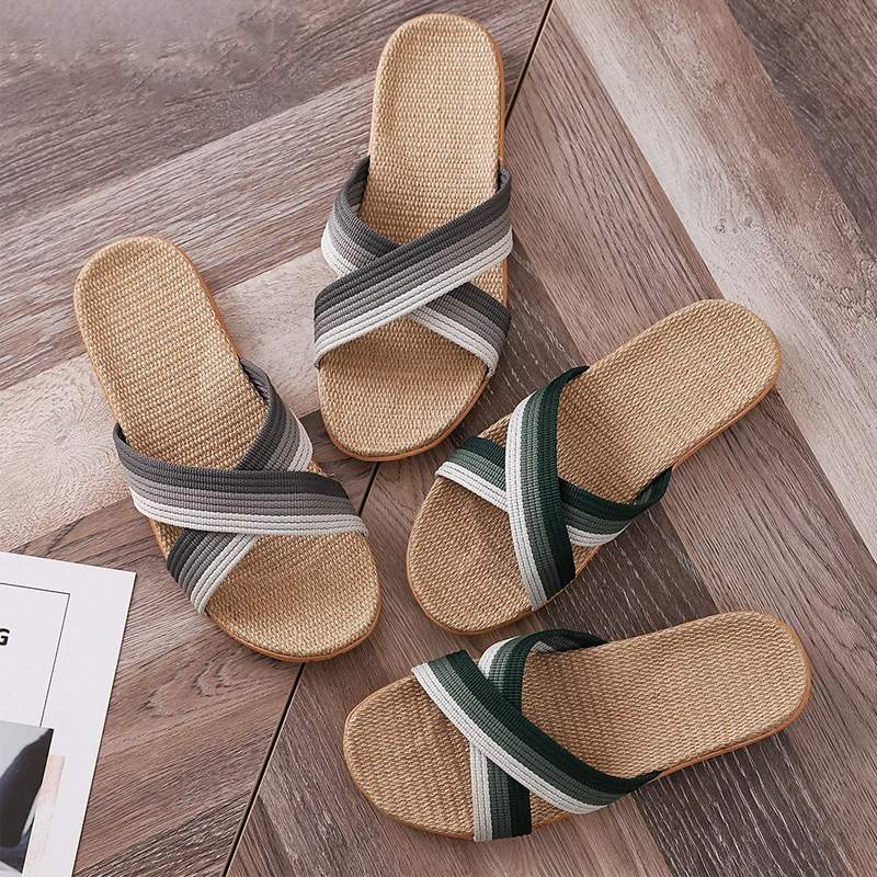 Home Textile - 2026 New Linen Slippers for Men