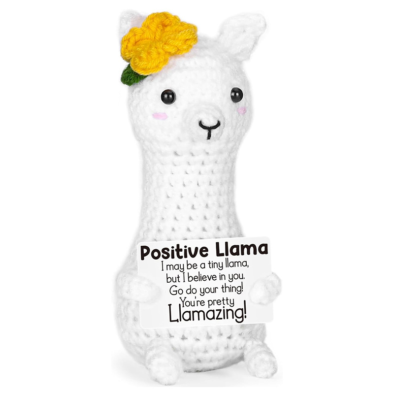 Home Textiles Today - Funny Handmade Crochet Llama Positive Energy