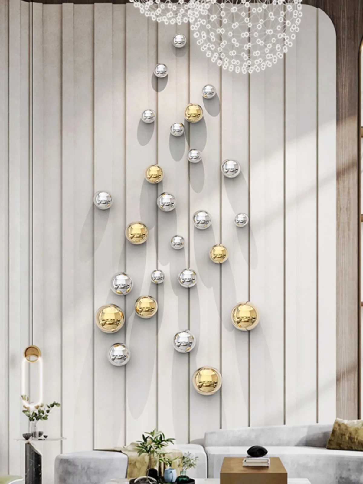 Xt Home Textiles - Imitation Stainless Steel Decorative Ball Art
