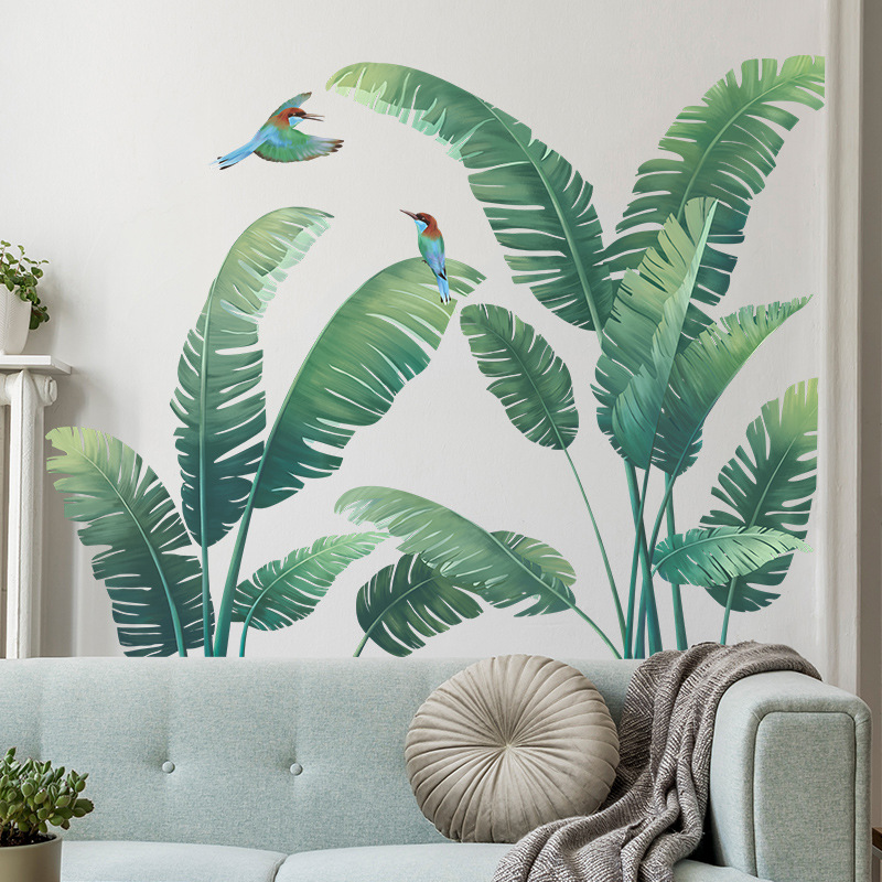 Xt Home Textiles - Tropical Plant Banana Leaf Vinyl Wall
