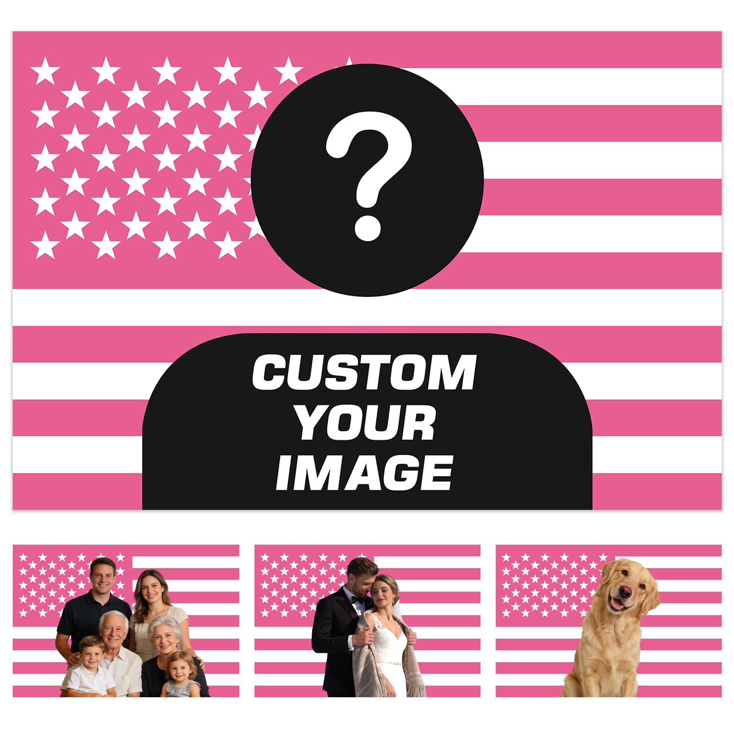 Home Textile - 1pc Personalized photo customized American flag
