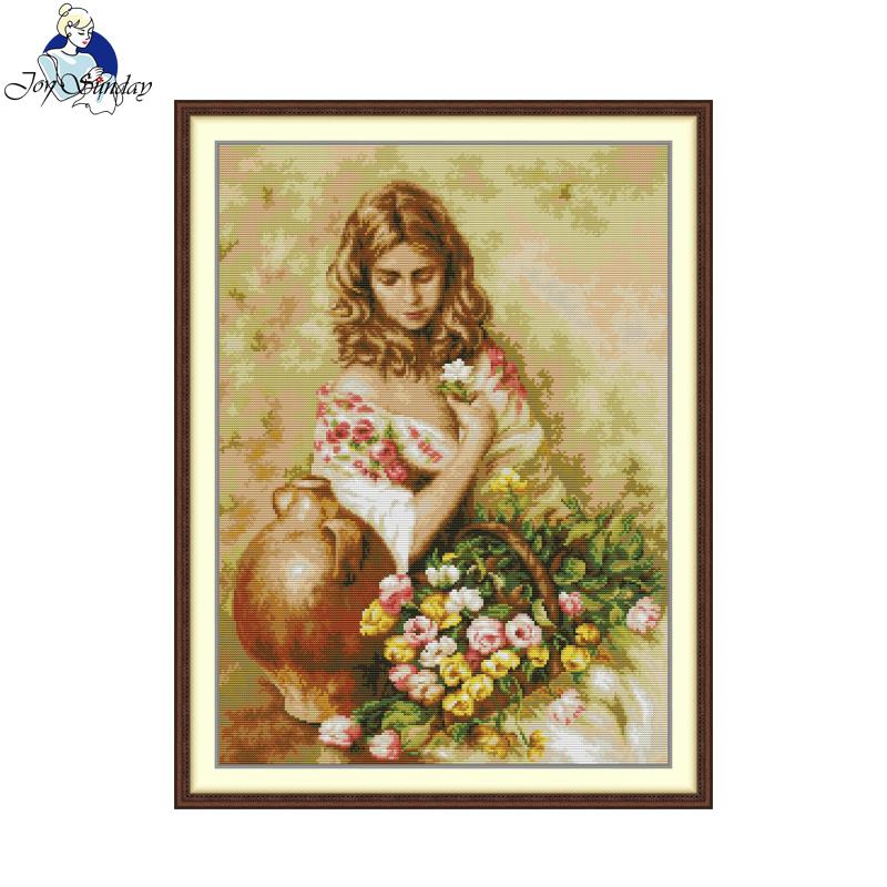 Home Textiles Discount - Joy Sunday Floral Fragrance Cross Stitch