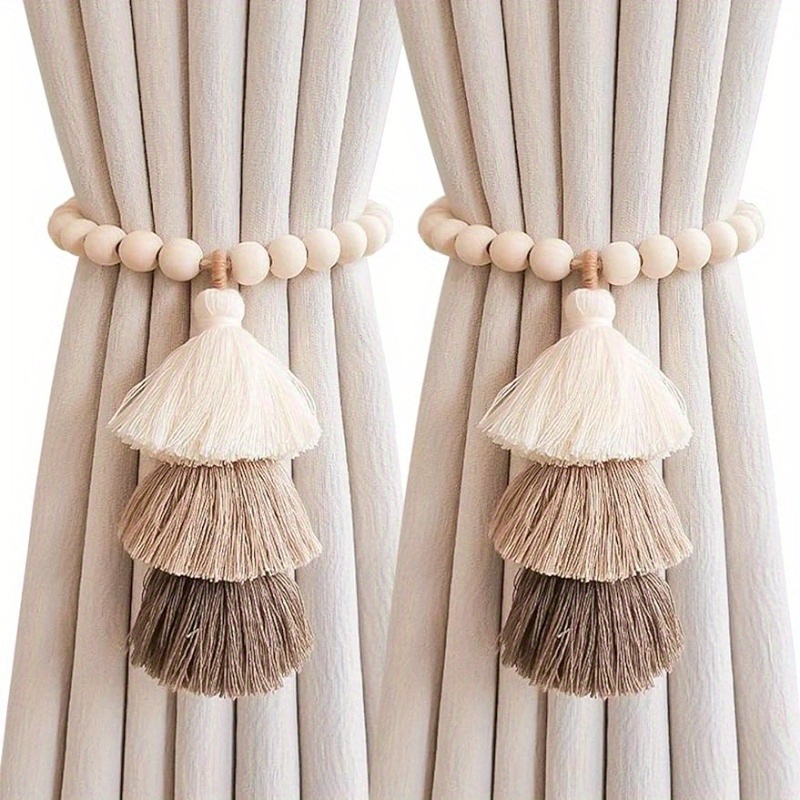 Xt Home Textiles - 2pcs Bohemian Farmhouse Curtain Ties -