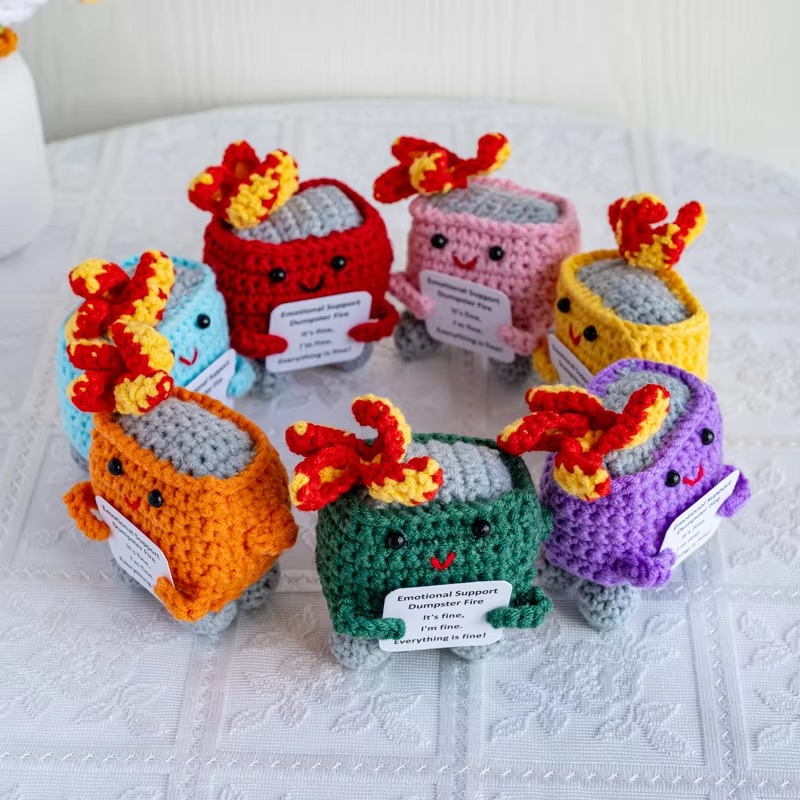 Handmade Crochet Dumpster Fire - đánh giá và giá Home Textiles Today