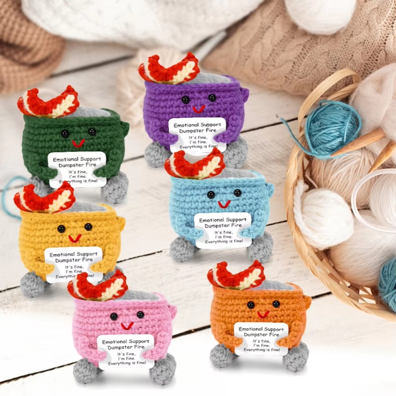 Handmade Crochet Dumpster Fire - đánh giá và giá Home Textiles Today