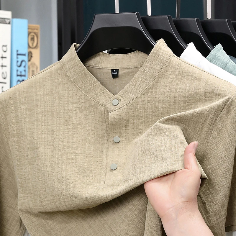 Summer Stand Collar Half Butto - đánh giá và giá Home Textile