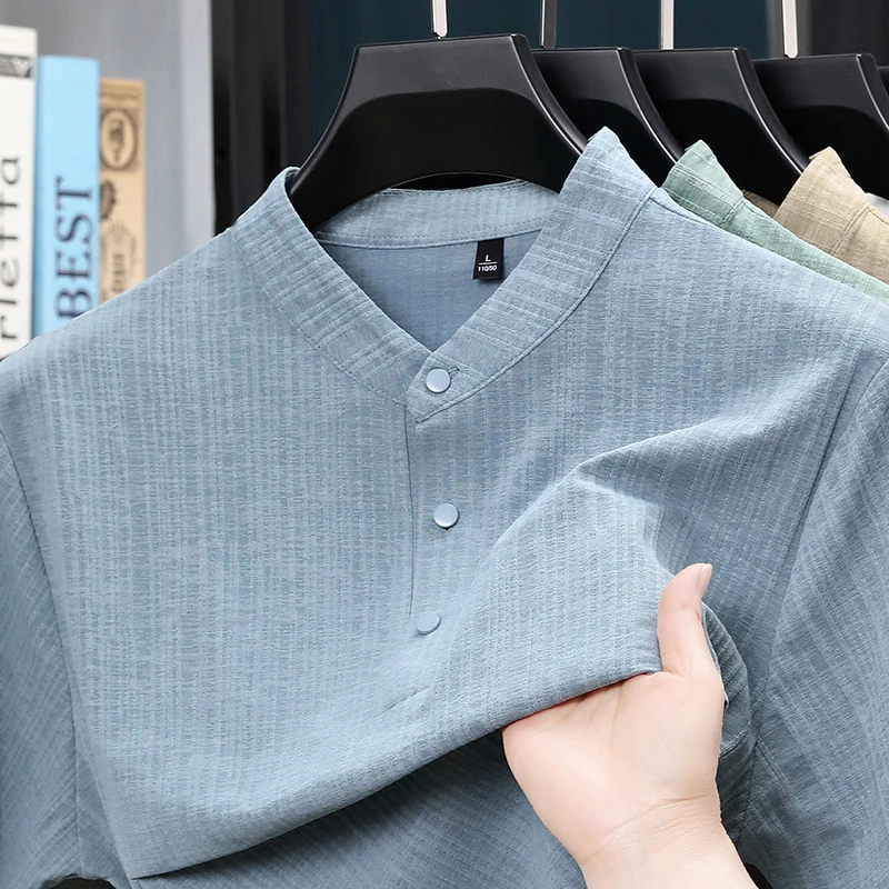 Summer Stand Collar Half Butto - đánh giá và giá Home Textile