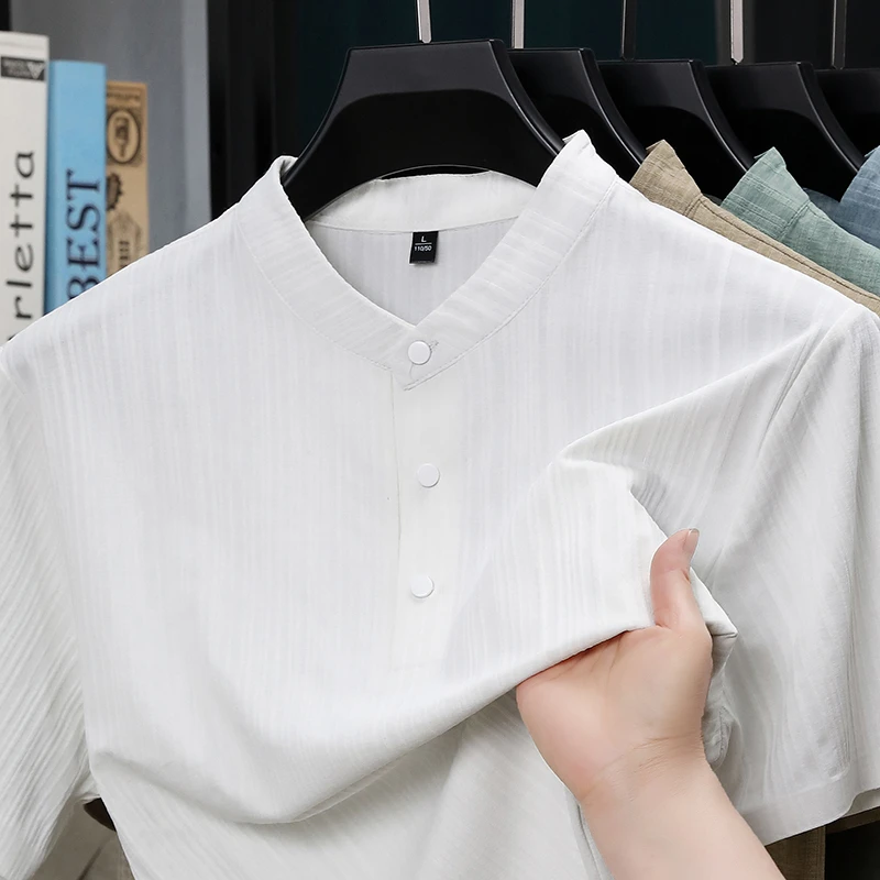 Summer Stand Collar Half Butto - đánh giá và giá Home Textile