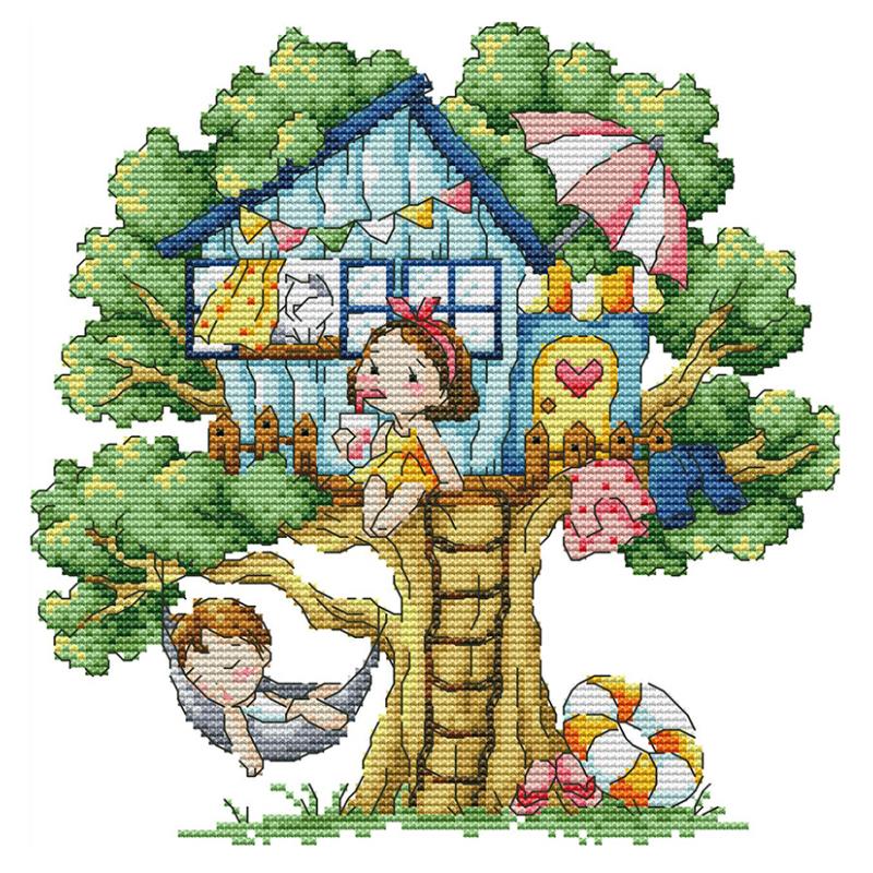 Cartoon Tree House Series Prin - đánh giá và giá Home Textiles Discount
