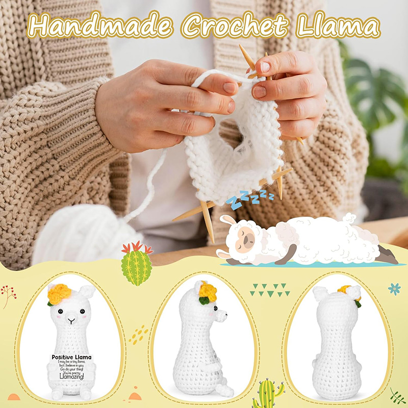Funny Handmade Crochet Llama P - đánh giá và giá Home Textiles Today