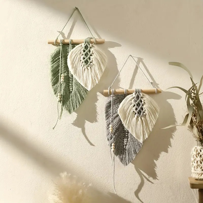Handmade Macrame Leaf Wall Han - đánh giá và giá Home Textiles Discount