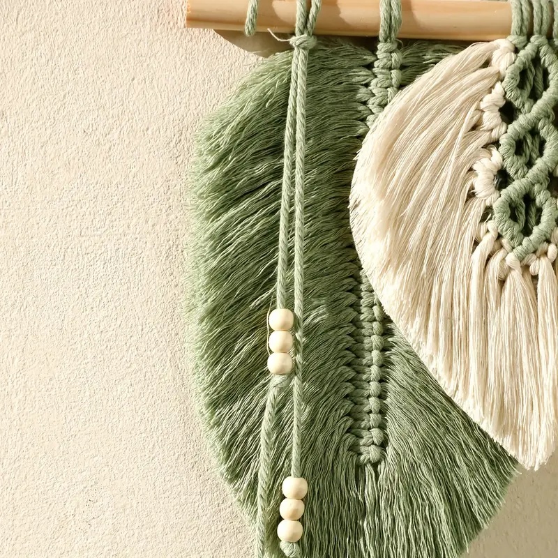 Handmade Macrame Leaf Wall Han - đánh giá và giá Home Textiles Discount