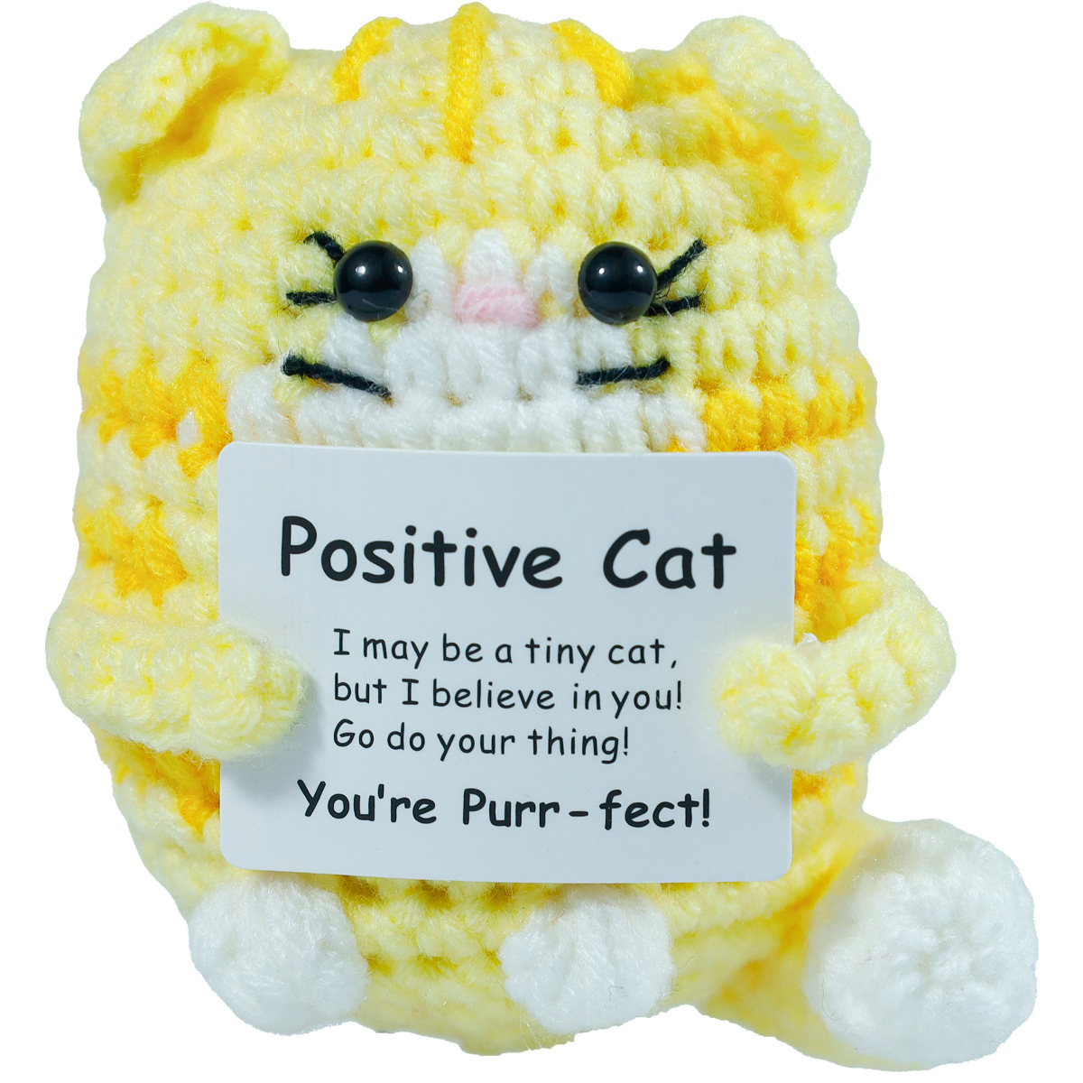 Funny Crochet Positive Cat Dol - đánh giá và giá Home Textiles Today
