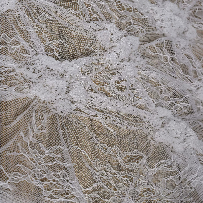 White Crinkled Sheer Lace Soft - đánh giá và giá Home Fashion Textiles