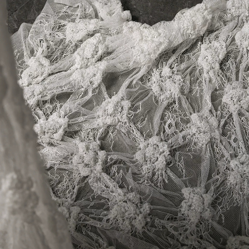White Crinkled Sheer Lace Soft - đánh giá và giá Home Fashion Textiles