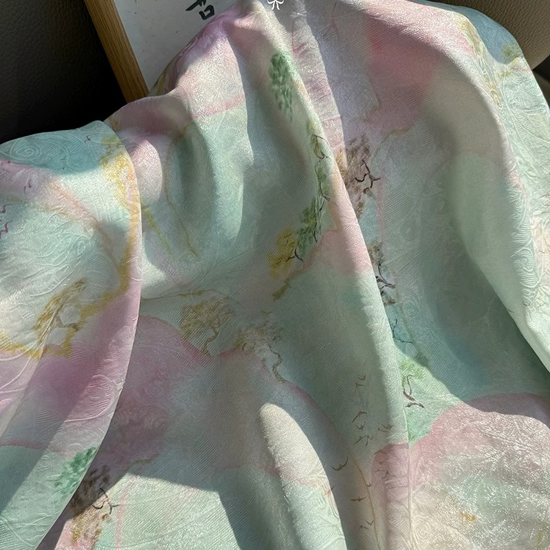 1meter Cyan Jacquard Fabric Ch - đánh giá và giá Home Fashion Textiles