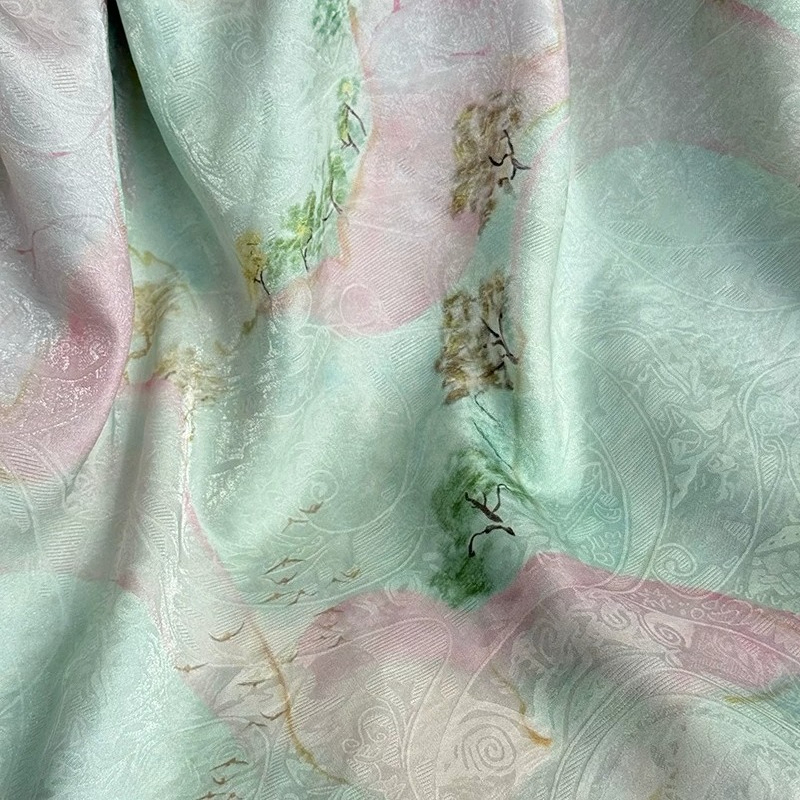 1meter Cyan Jacquard Fabric Ch - đánh giá và giá Home Fashion Textiles