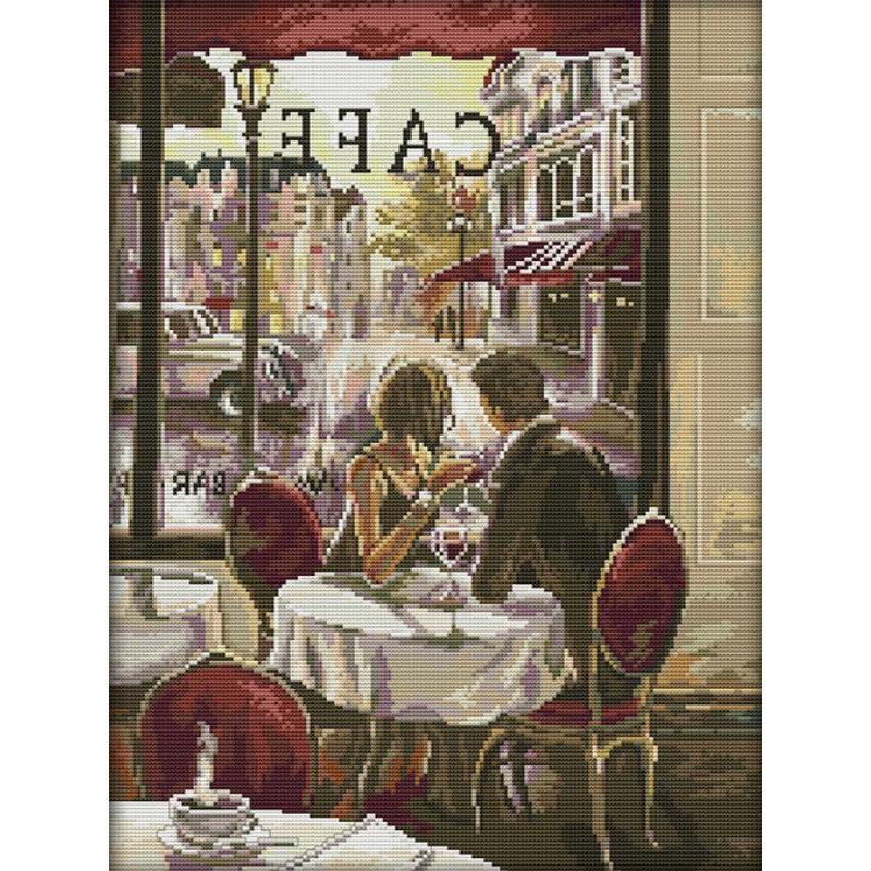 Cafe Couple Artistic Figures C - đánh giá và giá Home Textiles Discount