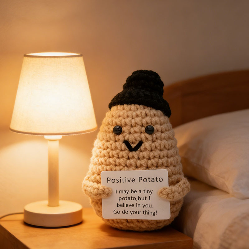 Cute Positive Potato Crochet D - đánh giá và giá Home Textiles Today