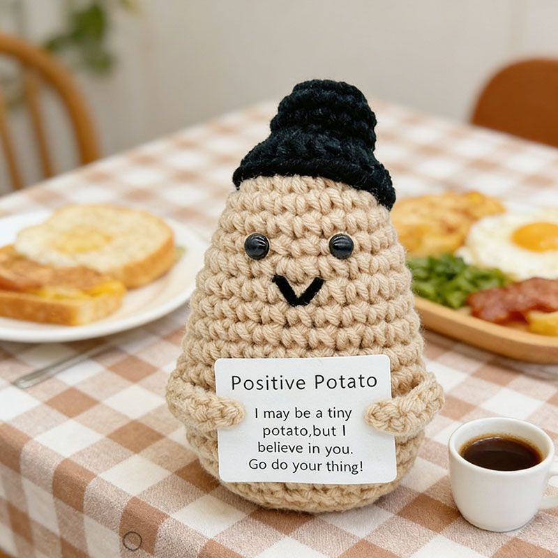 Cute Positive Potato Crochet D - đánh giá và giá Home Textiles Today