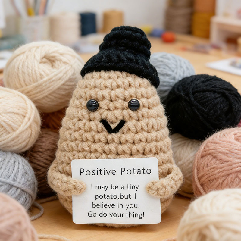 Cute Positive Potato Crochet D - đánh giá và giá Home Textiles Today